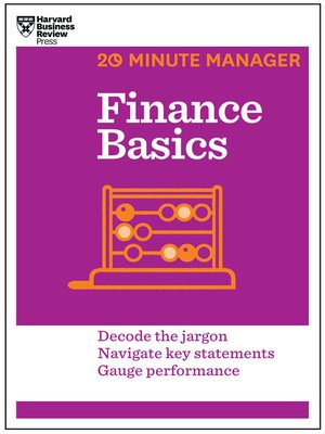 cover image of Finance Basics (HBR 20-Minute Manager Series)